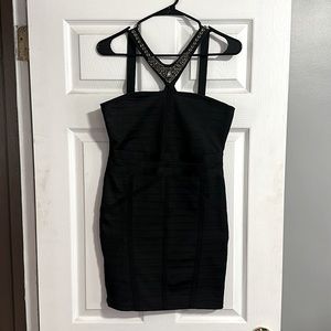 Bodycon Short Formal Dress with Crystal Neckline